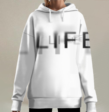 Жизнь в тумане постепенно растворяется в жизни, Hoodie Long Oversize 3D