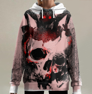 Пугающие мысли давление страхов темные силы, Hoodie Long Oversize 3D