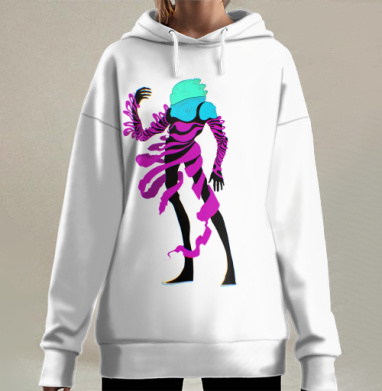 Розовые лепестки, Hoodie Long Oversize 3D