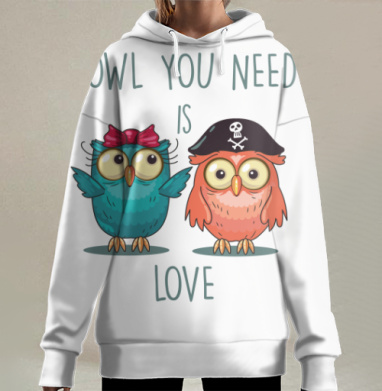 Все что тебе нужно это, Hoodie Long Oversize 3D