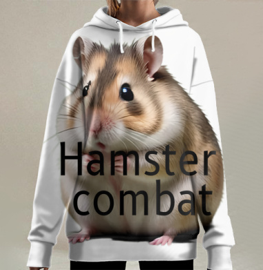 Hamster Combat – Хомяк Комбат персонаж игры милый пушистый грызун, Hoodie Long Oversize 3D