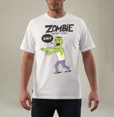 Zombie - Mutant Zone!, Футболка мужская REGULAR белая