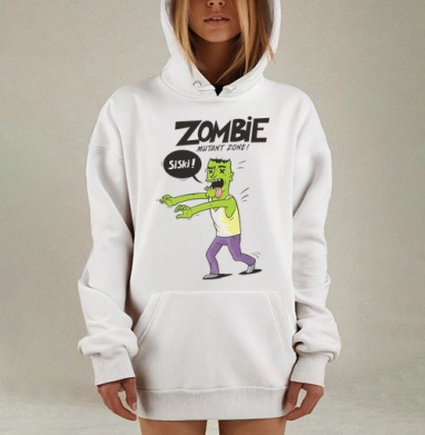 Zombie - Mutant Zone!, Hoodie Mjhigh Dig, оверсайз, утепленная