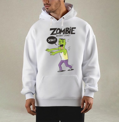 Zombie - Mutant Zone!, Толстовка Mjhigh, утепленная