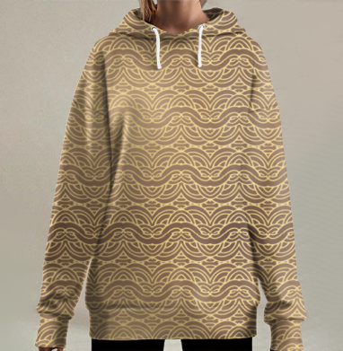 Ажурное золото, Hoodie Long Oversize 3D