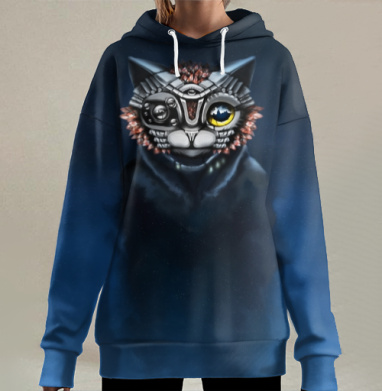ALFA Кот, Hoodie Long Oversize 3D