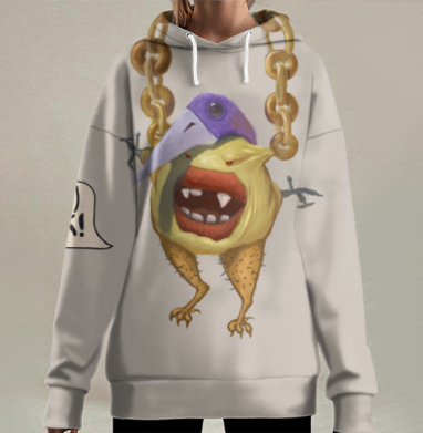 Амулет Адского Цыпа Цыпа из Амазонки, Hoodie Long Oversize 3D