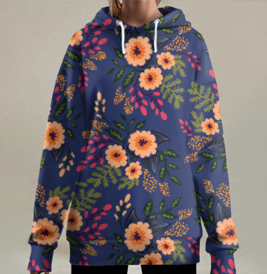 Цветули, Hoodie Long Oversize 3D