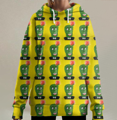 Цветущий жених, Hoodie Long Oversize 3D