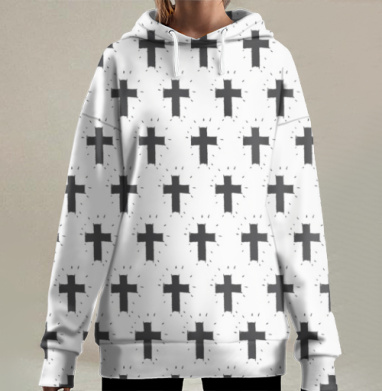 Декоративные кресты, Hoodie Long Oversize 3D