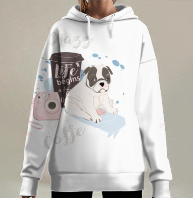 Джаз Кофе, Hoodie Long Oversize 3D