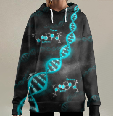 DNA blue / ДНК — синий - Женские Толстовки