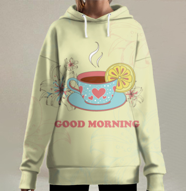 Доброе утречко, Hoodie Long Oversize 3D