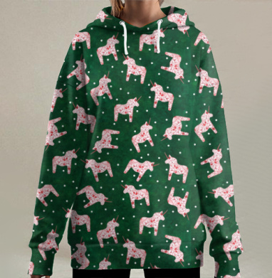 Единороги, Hoodie Long Oversize 3D