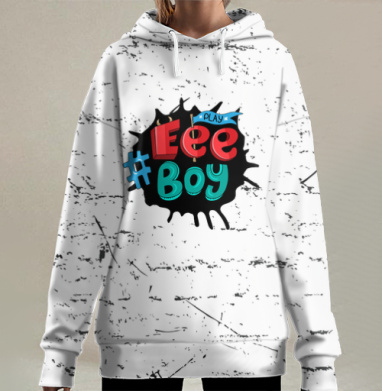 Eee Boy. Play. / Иии Мальчик. Играй., Hoodie Long Oversize 3D
