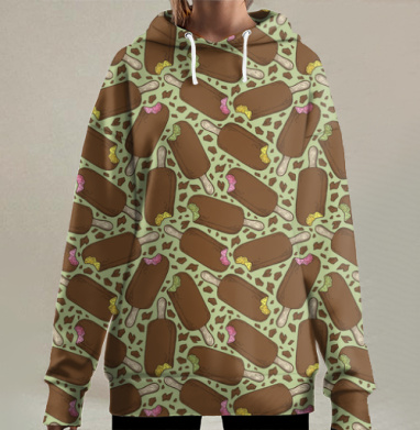Эскимо на палочке, Hoodie Long Oversize 3D