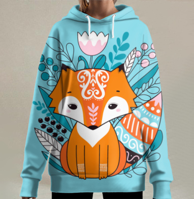 Этник Фокс, Hoodie Long Oversize 3D