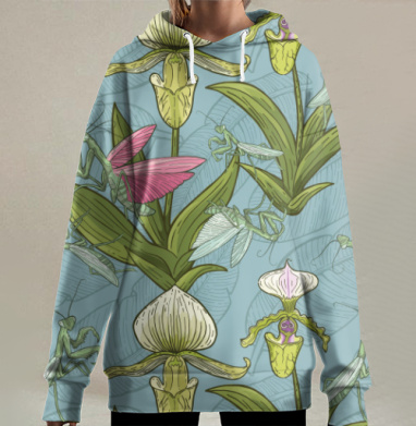 Флора и фауна, Hoodie Long Oversize 3D