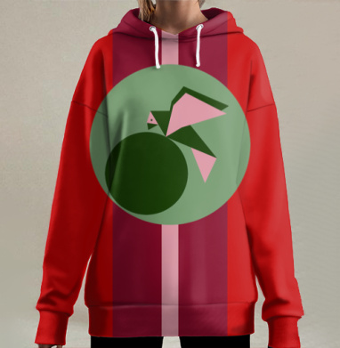 ГОЛУБЬ МИРА, Hoodie Long Oversize 3D