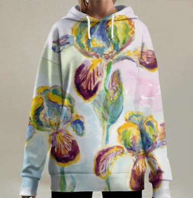 Ирисы, Hoodie Long Oversize 3D