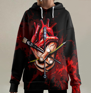 Искусство, Hoodie Long Oversize 3D
