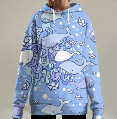 Китики и кораблики, Hoodie Long Oversize 3D