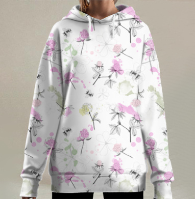 Клевер, Hoodie Long Oversize 3D