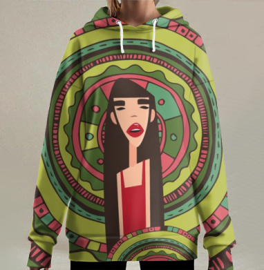 Медитативная женская фигура с психоделическими узорами - ari-s-shop