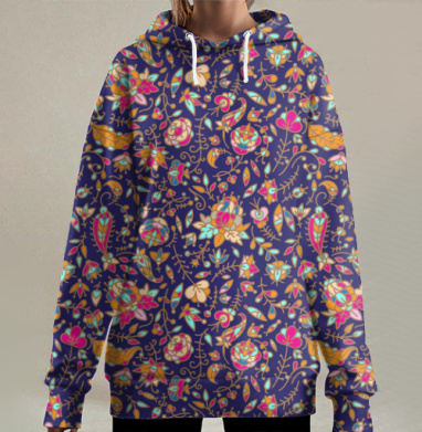 Летний гербарий, Hoodie Long Oversize 3D