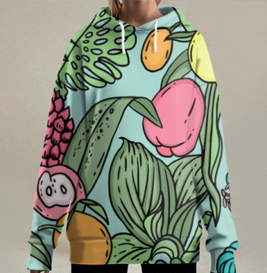 Летний вайб, Hoodie Long Oversize 3D