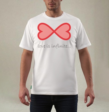 Символ бесконечной любви — сердце-инфинити - Магазин футболок elfix1987 - Дизайнерские принты