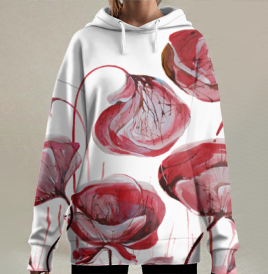 Маки, Hoodie Long Oversize 3D