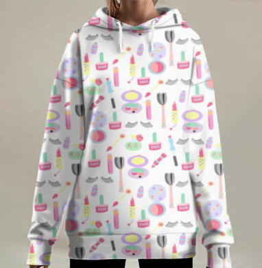 Макияж, Hoodie Long Oversize 3D
