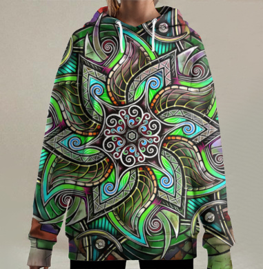 Мандала ХД-Шесть, Hoodie Long Oversize 3D