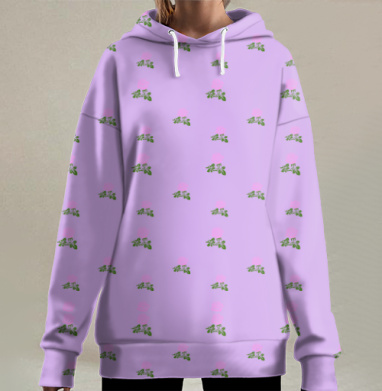 Милые розы, Hoodie Long Oversize 3D