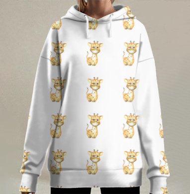 Мини жираф, Hoodie Long Oversize 3D