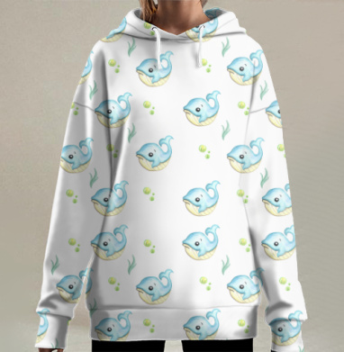 Морская фантазия, Hoodie Long Oversize 3D