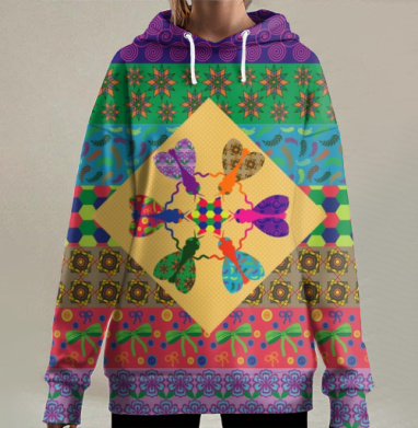 Мухи творчества, Hoodie Long Oversize 3D