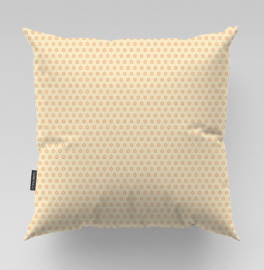 Элегантный ретро орнамент Geometric Gear Pattern / Узор из шестерёнок, Подушка велюр плюшевая 45х45