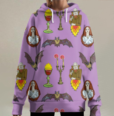 Носферату паттерн, Hoodie Long Oversize 3D