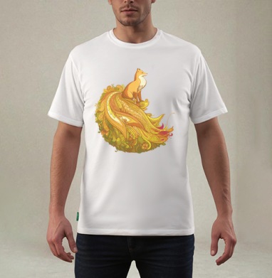 Peafox / Павлинолис, Футболка мужская REGULAR белая