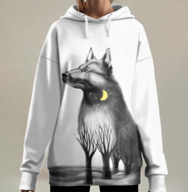 Пёс талисман, Hoodie Long Oversize 3D
