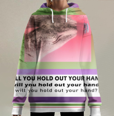 Обращение Кита к Человеку с Вопросом помощи, Hoodie Long Oversize 3D