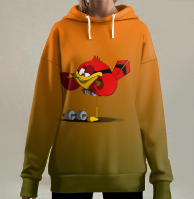 Птеньчик Физкультурник, Hoodie Long Oversize 3D