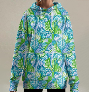 Растительность, Hoodie Long Oversize 3D