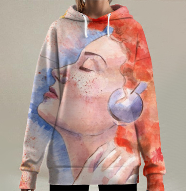 Растворяясь в музыке, Hoodie Long Oversize 3D