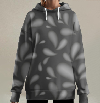 Абстрактные капли спокойствия и легкости, Hoodie Long Oversize 3D