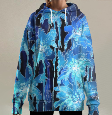 Синяя инверсия, Hoodie Long Oversize 3D
