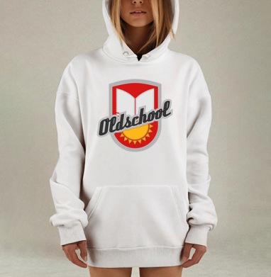 Значок с книгой и солнцем Винтажный знак Старой Школы, Hoodie Mjhigh Dig, оверсайз, утепленная