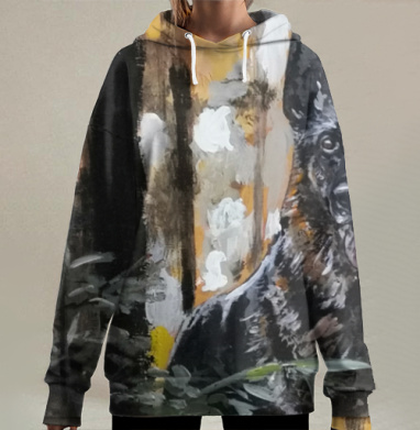 Верный надежный старый друг в лесу, Hoodie Long Oversize 3D
